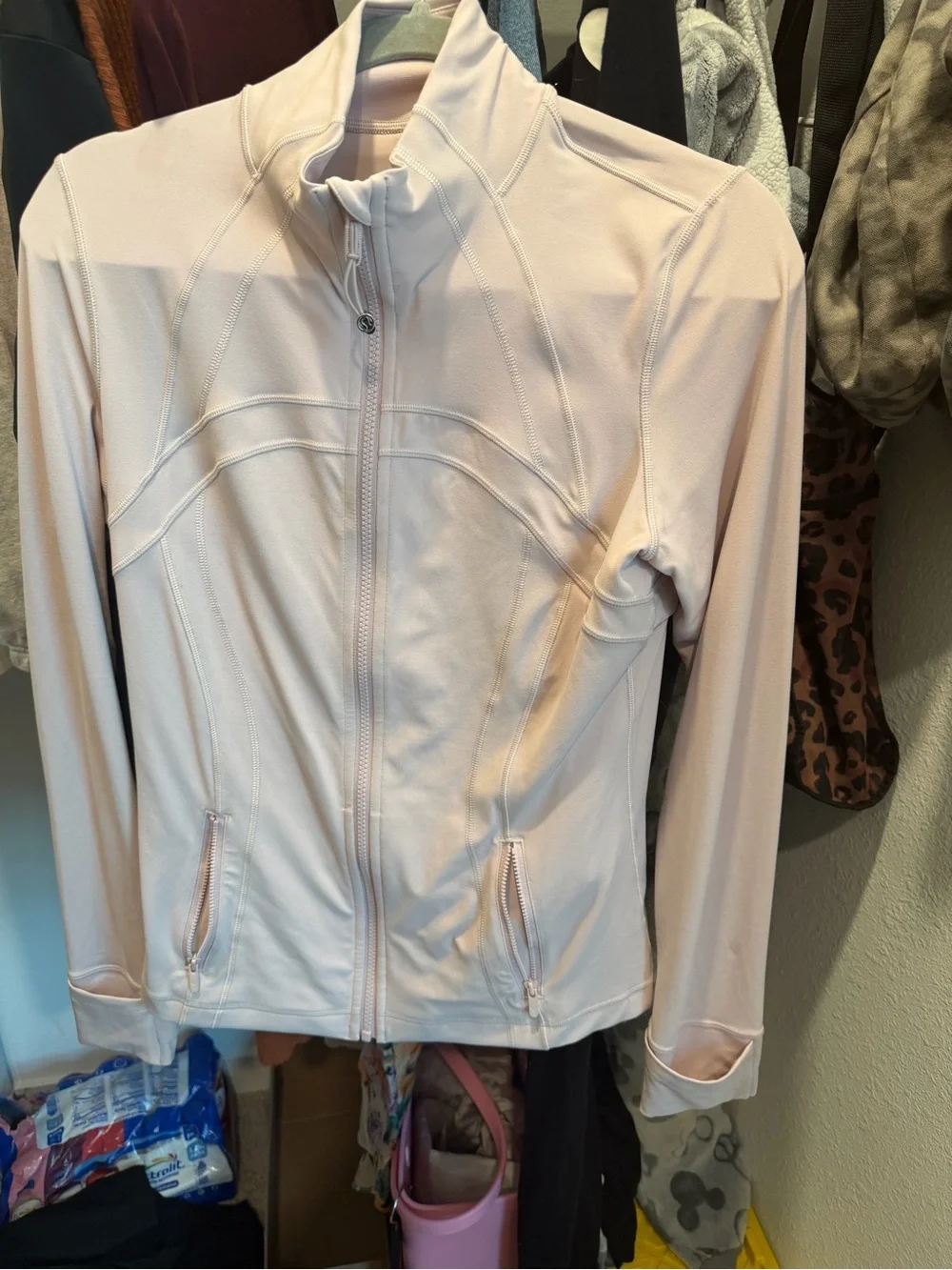 lululemon athletica Pale Pink Full-Zip Athletic Jacket